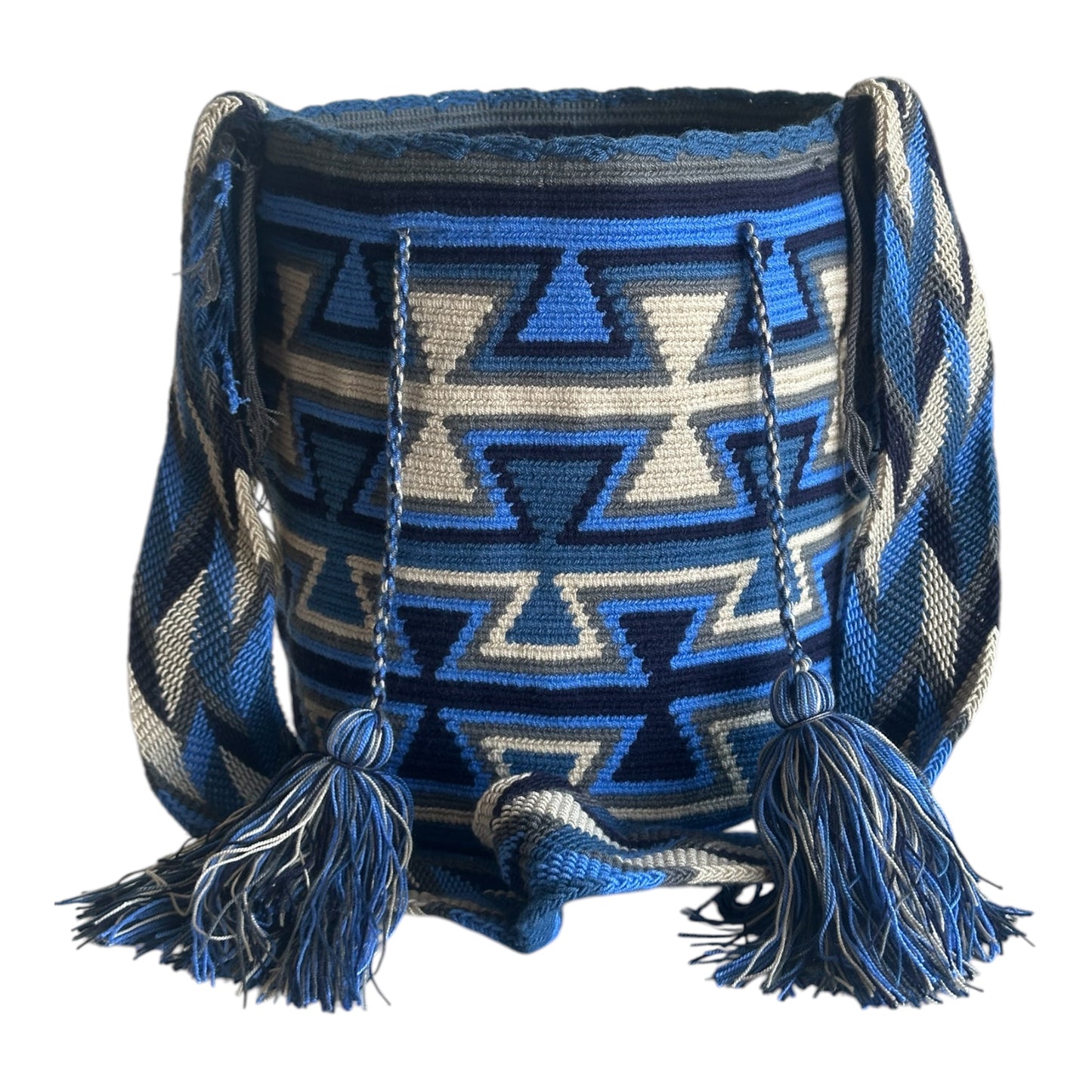 Mochila Grande Azul Bohemio