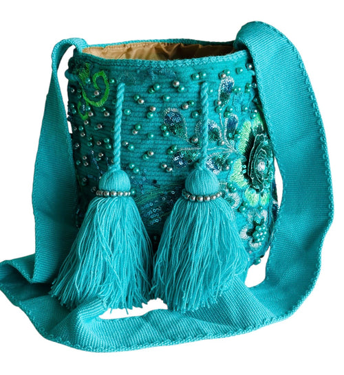 Mochila Mediana Turquesa Marina